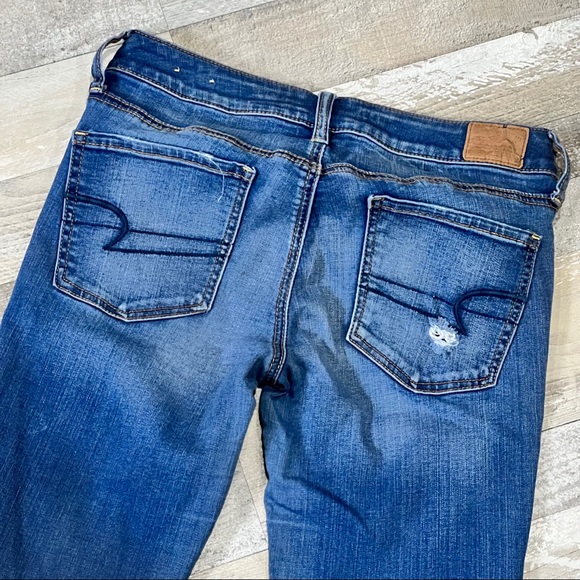 Women’s Factory Distressed American Eagle Outfitters Jeggings - Size 6 - Picture 7 of 8
